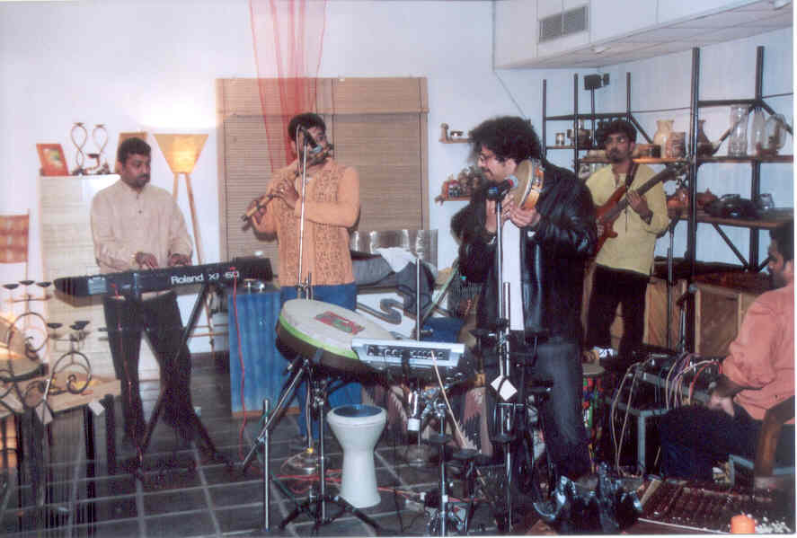 Mr.Bikram Ghosh performing with his band  on 5th Anniversary of The Address